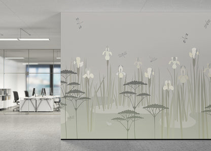 Iris Pond Mural - Gray