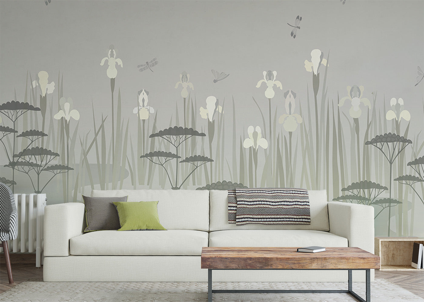 Iris Pond Mural - Gray